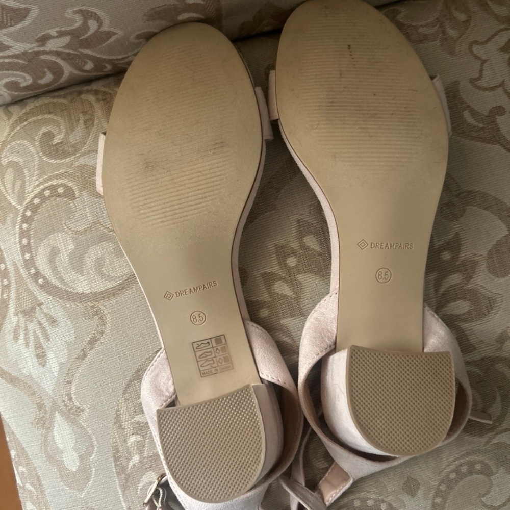 Elegant Women's Block Heel Sandals in blush pink - Picture 4 of 4